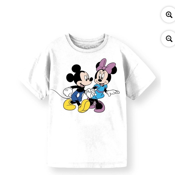 Disney Other - Disney Kids White Mickey and Minnie T-Shirt